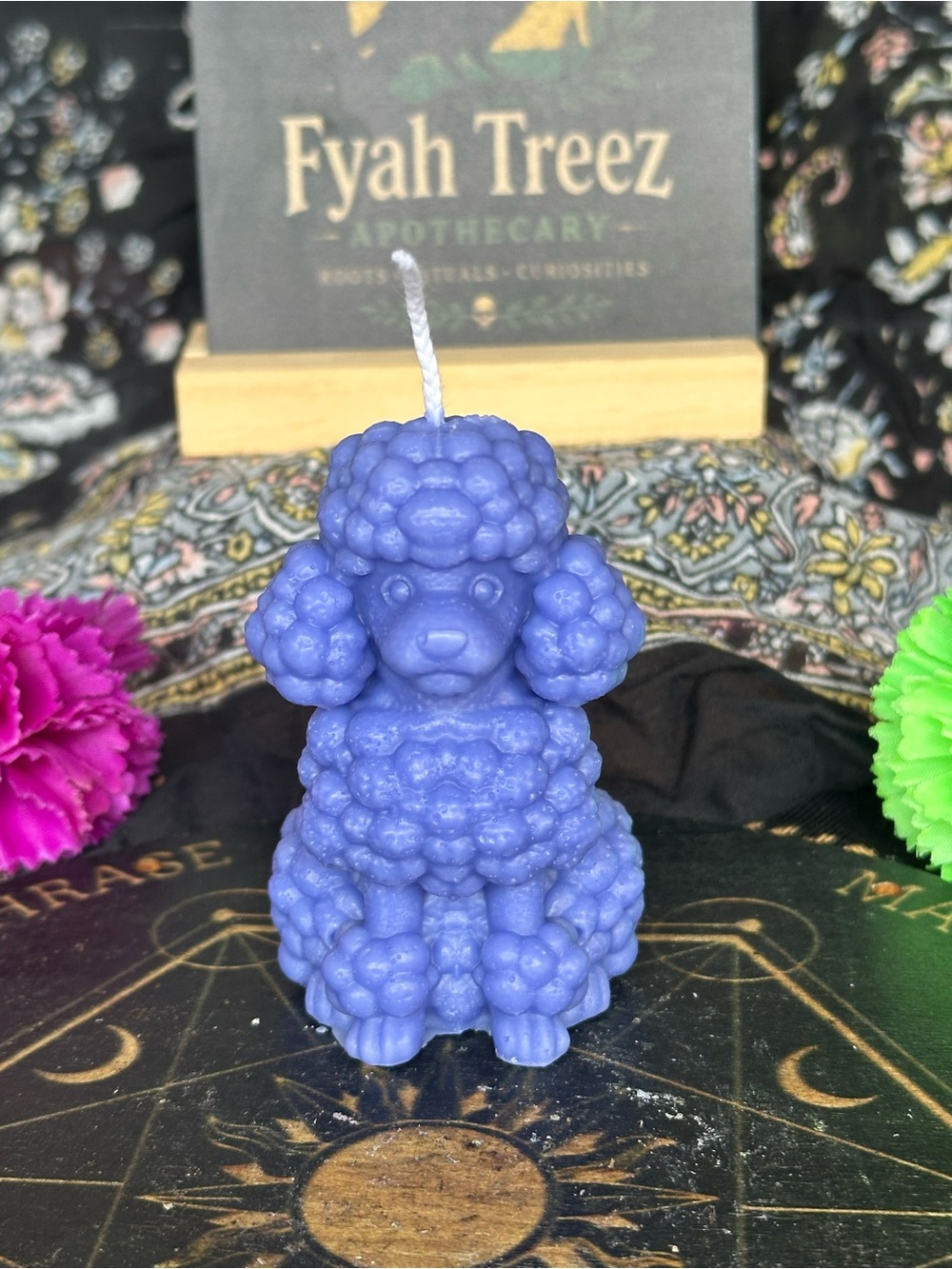 Periwinkle Poodle Candle